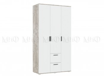 Шкаф 1200 мм Сильвия, дуб юкон/белый (Миф) в Камышлове - kamyshlov.mebel-e96.ru