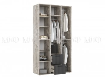 Шкаф 1200 мм Сильвия, дуб юкон/графит (Миф) в Камышлове - kamyshlov.mebel-e96.ru
