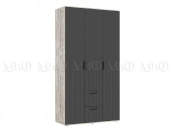 Шкаф 1200 мм Сильвия, дуб юкон/графит (Миф) в Камышлове - kamyshlov.mebel-e96.ru