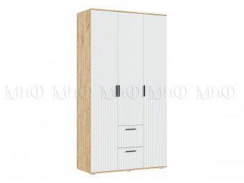 Шкаф 1200 мм Сильвия, крафт/белый (Миф) в Камышлове - kamyshlov.mebel-e96.ru