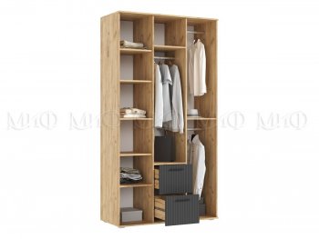 Шкаф 1200 мм Сильвия, крафт/графит (Миф) в Камышлове - kamyshlov.mebel-e96.ru