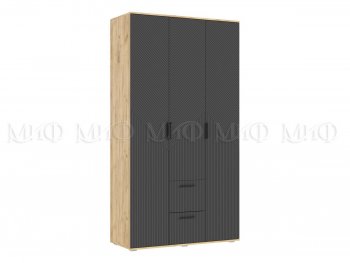 Шкаф 1200 мм Сильвия, крафт/графит (Миф) в Камышлове - kamyshlov.mebel-e96.ru