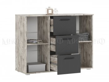 Комод Сильвия, дуб юкон/графит (Миф) в Камышлове - kamyshlov.mebel-e96.ru