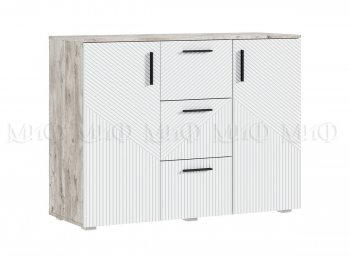 Комод Сильвия, дуб юкон/белый (Миф) в Камышлове - kamyshlov.mebel-e96.ru