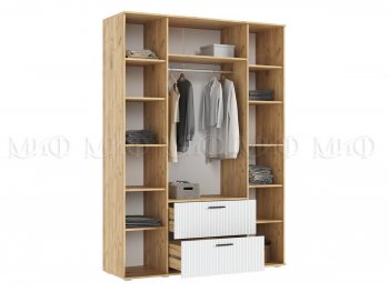 Шкаф 1600 мм Сильвия, крафт/белый (Миф) в Камышлове - kamyshlov.mebel-e96.ru
