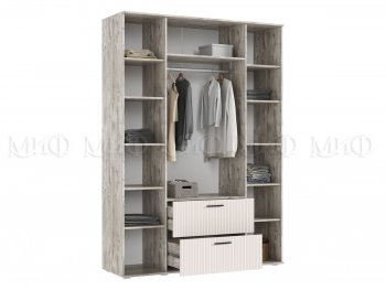 Шкаф 1600 мм Сильвия, дуб юкон/кашемир (Миф) в Камышлове - kamyshlov.mebel-e96.ru
