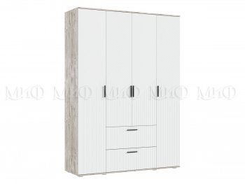 Шкаф 1600 мм Сильвия, дуб юкон/белый (Миф) в Камышлове - kamyshlov.mebel-e96.ru
