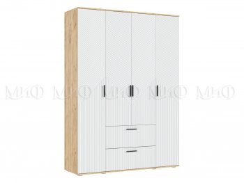 Шкаф 1600 мм Сильвия, крафт/белый (Миф) в Камышлове - kamyshlov.mebel-e96.ru