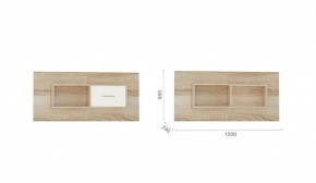 Система Стелс Полка навесная 1д Дуб сонома/Белый в Камышлове - kamyshlov.mebel-e96.ru