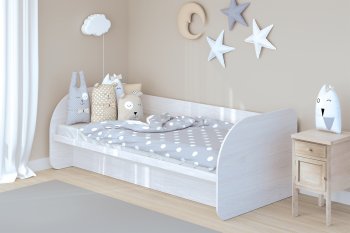 Кровать с подъемным механизмом Сказка, ясень (Зарон) в Камышлове - kamyshlov.mebel-e96.ru