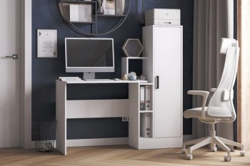 Компьютерный стол СКМ-2 белый (Микон) в Камышлове - kamyshlov.mebel-e96.ru