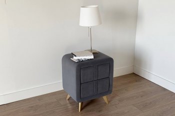 Тумба прикроватная Софи 2 графит (Мебельсон) в Камышлове - kamyshlov.mebel-e96.ru