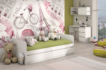 Кровать Соната 900 белый (Зарон) в Камышлове - kamyshlov.mebel-e96.ru