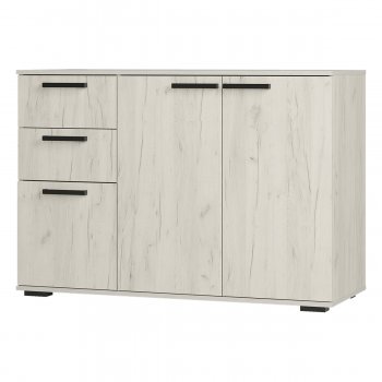 Комод Стандарт 3 NEW крафт белый (БТС) в Камышлове - kamyshlov.mebel-e96.ru