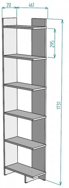 Стеллаж S4 (ДВ) в Камышлове - kamyshlov.mebel-e96.ru