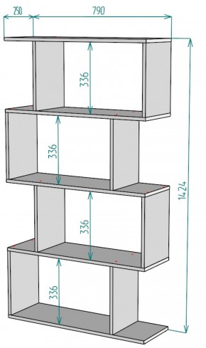 Стеллаж S52 (Белый) в Камышлове - kamyshlov.mebel-e96.ru