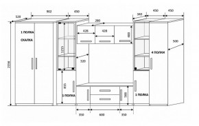 Стенка Вега 3 в Камышлове - kamyshlov.mebel-e96.ru