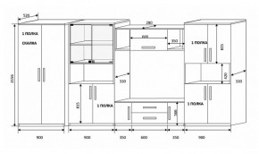 Стенка Вега 4 в Камышлове - kamyshlov.mebel-e96.ru