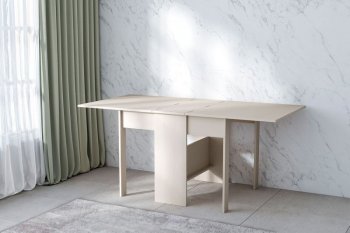 Стол-книжка ЛДСП Бодега белая (Диал) в Камышлове - kamyshlov.mebel-e96.ru