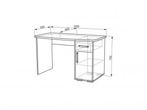 Стол компьютерный с надстройкой Лайт-1 (1200) в Камышлове - kamyshlov.mebel-e96.ru