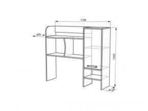 Стол компьютерный с надстройкой Лайт-1 (1200) в Камышлове - kamyshlov.mebel-e96.ru