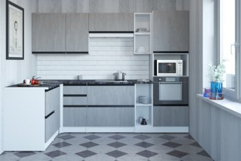 Кухонный гарнитур Сюита мега прайм 1500*2700 мм (Герда) в Камышлове - kamyshlov.mebel-e96.ru