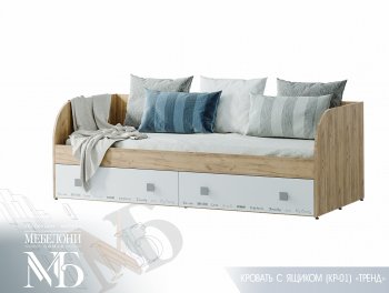 Кровать с ящиками Тренд LIGHT КР-01 (БТС) в Камышлове - kamyshlov.mebel-e96.ru | фото