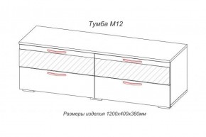 Тумба TV (М-12) Марсель (АстридМ) в Камышлове - kamyshlov.mebel-e96.ru