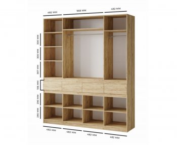 Шкаф 2000 мм Турин ЛДСП крафт серый/кашемир (ВВР) в Камышлове - kamyshlov.mebel-e96.ru