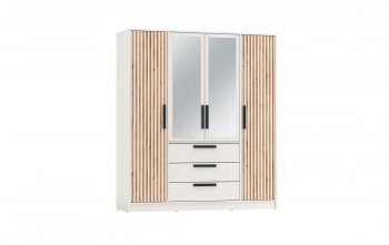 Шкаф 1700 мм 83.07 Вегас (4-х дв.) белый (Олмеко) в Камышлове - kamyshlov.mebel-e96.ru