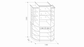 Шкаф универсальный с зеркалами Венеция В-1 (Мар) в Камышлове - kamyshlov.mebel-e96.ru