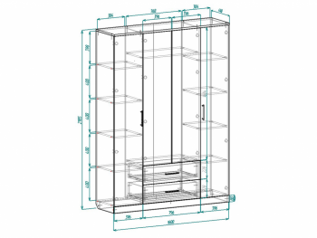 Шкаф 1600 мм Венеция-1 сек.26 (Росток) в Камышлове - kamyshlov.mebel-e96.ru