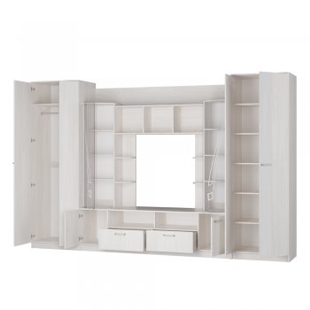 Стенка Венеция ясень белый (БТС) в Камышлове - kamyshlov.mebel-e96.ru