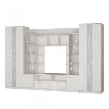 Стенка Венеция ясень белый (БТС) в Камышлове - kamyshlov.mebel-e96.ru