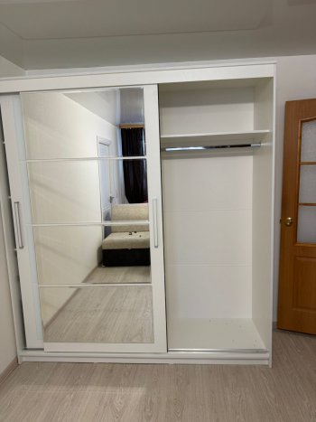 Шкаф-купе Крафт-6 белый ясень 2000 мм (БТС) в Камышлове - kamyshlov.mebel-e96.ru