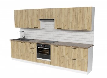 Кухонный гарнитур Янтарь 3000 мм (Герда) в Камышлове - kamyshlov.mebel-e96.ru