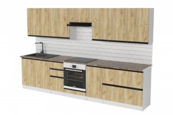 Кухонный гарнитур Янтарь экстра 3000 мм (Герда) в Камышлове - kamyshlov.mebel-e96.ru